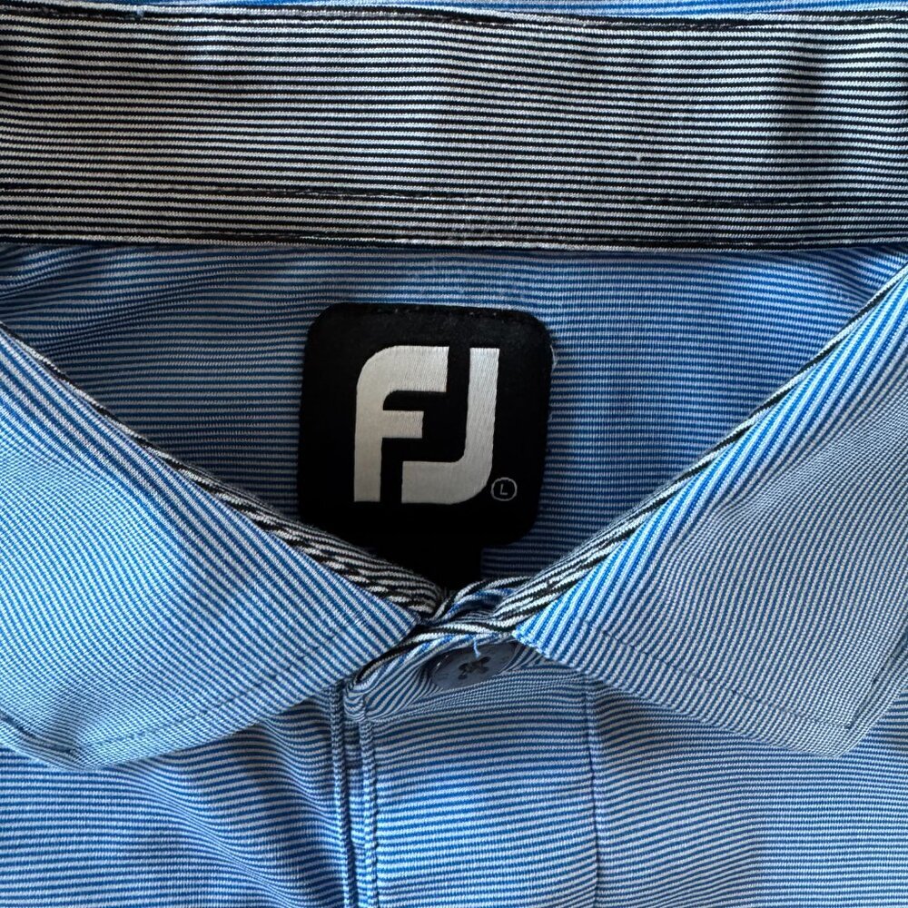 FootJoyLisle stripe collared golf shirt size Large - Picture 4 of 10